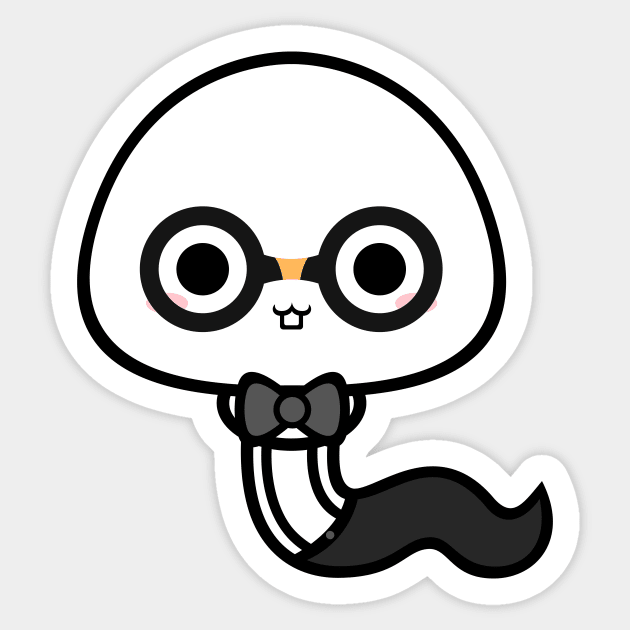 Cute Kawaii Sperm Nerd Sticker by alien3287